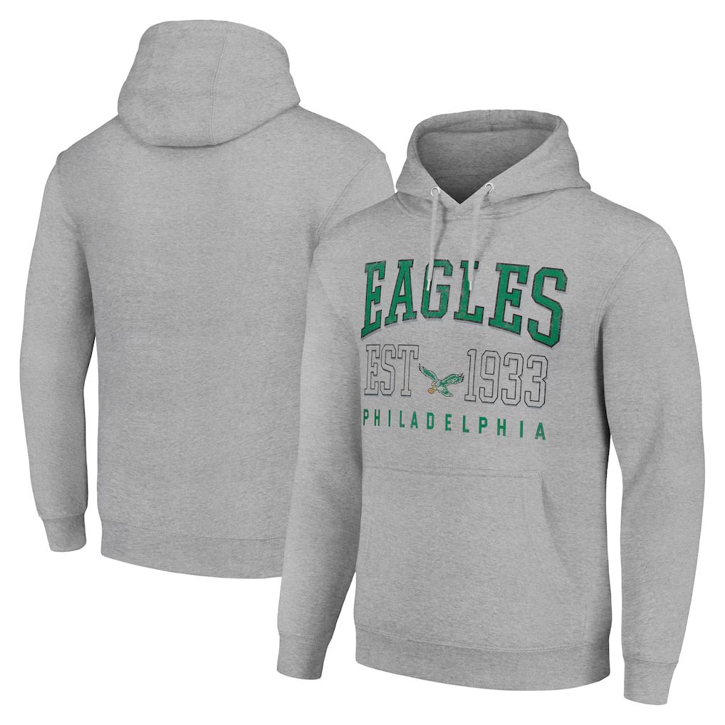 Men 2026 NFL Philadelphia Eagles Grey Hoodie hooded style 03